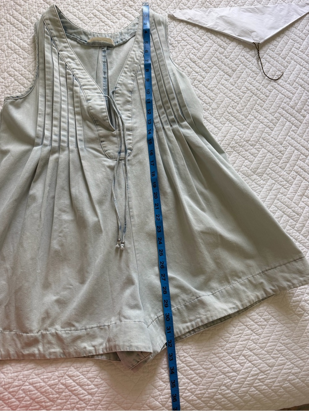 Women's Denim Sleeveless V-Neck Romper - Picture 13 of 15